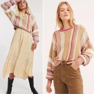 Free People Multicolor Striped Sweater